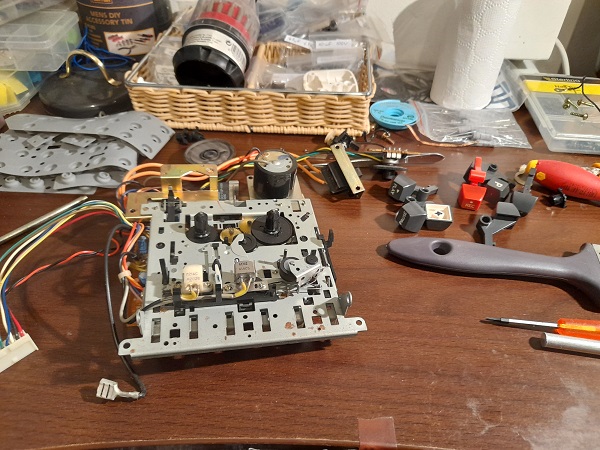 Amstrad CPC 464 Cassette Tape Deck After Cleaning