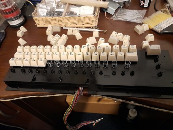Commodore C64 Keyboard Keys After Cleaning and Whitening