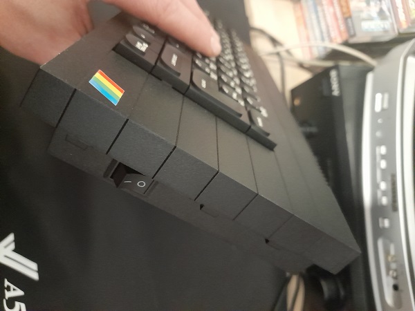 ZX Spectrum after Modification with extra switch on/off button.